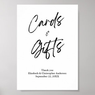 Poster Pancarte minimaliste pour le jour du mariage pour