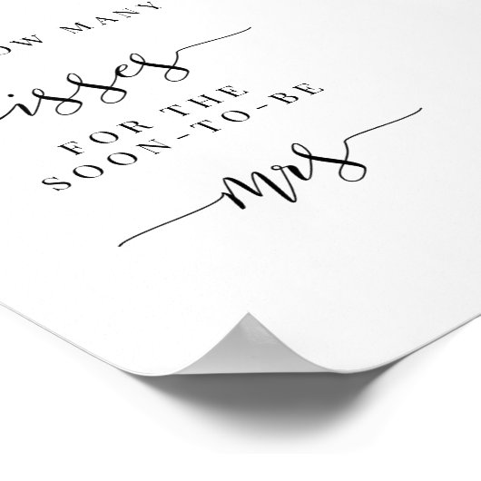 Poster Pancarte pour Baby Shower - Devinez combien de bai (Coin)