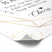 Poster Pancarte pour bar à Mimosa de fête prénuptiale Fle (Coin)