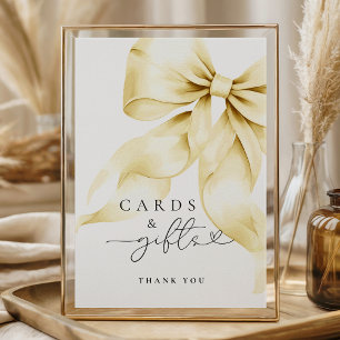 Poster Pancarte pour la table des cartes et cadeaux de fê