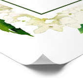 Poster Pancarte pour le dîner de répétition floral avec d (Coin)