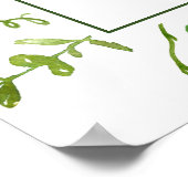 Poster Pancarte pour le dîner de répétition floral avec d (Coin)