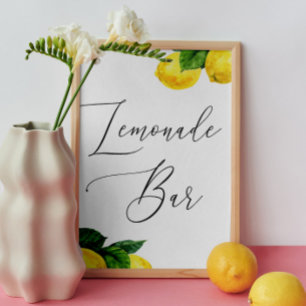 Poster Pancarte pour stand de limonade   Station de boiss