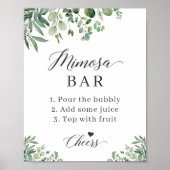 Poster Pancarte pour un bar à Mimosa pour une Baby Shower (Devant)