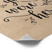 Poster Pancarte Rustic Vines Mariage Souhait que vous soy (Coin)