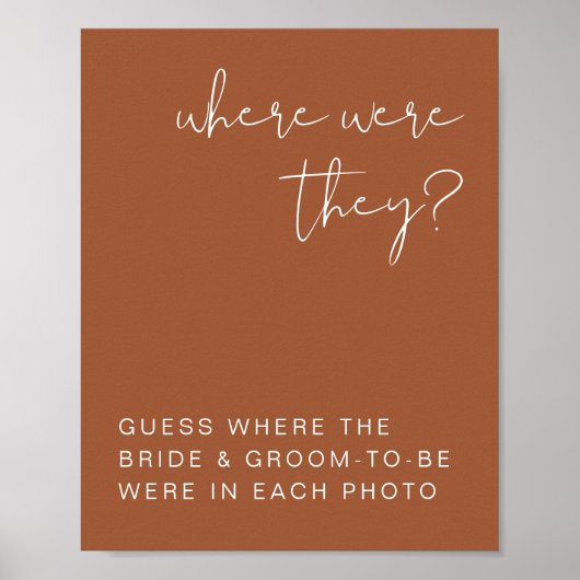 Poster Pancarte Terracotta Boho CORIANDRE Où étaient-ils (Devant)