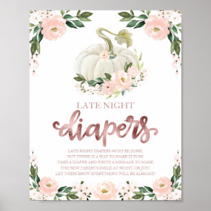 Poster Pancartes de jeu de Baby Shower pour couches pour
