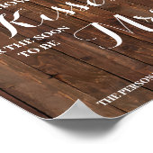 Poster Pancartes de jeu de douche pour la future Mme Tour (Coin)