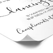 Poster Pancartes de réception de mariage à sandales à pie (Coin)