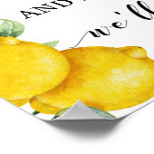 Poster Pancartes pour invités citrons portant un masque (Coin)