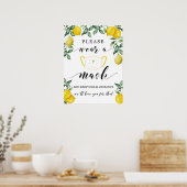 Poster Pancartes pour invités masqués aux citrons (Cuisine)