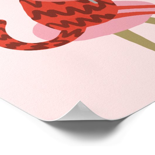 Poster Pancartes rouges mangeant des chats (Coin)