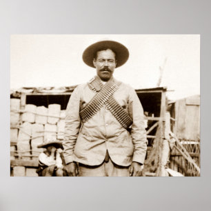 Poster Pancho Villa avec des cartouchières
