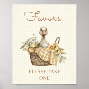 Poster Pancré de bébé au citron Enseigne de cadeaux de fê