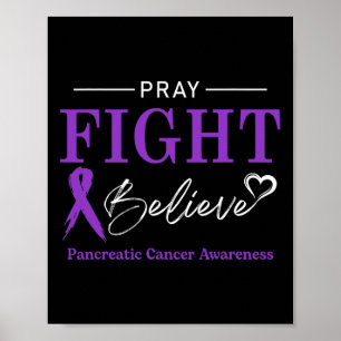 Poster Pancréatique Cancer Sensibilisation Prière Lutter