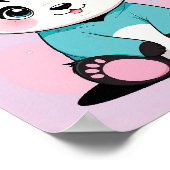 Poster Panda Adorable en Capuche - Joli Décor pour la Cha (Coin)