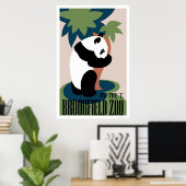 Poster Panda aime l'arbre au zoo 1938 WPA (Bureau à domicile)