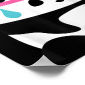 Poster Panda Badminton Exhaussé - Funny mignonne Shuttle (Coin)