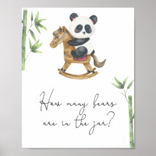 Poster Panda Bear - Devinez combien d'ours sont dans le p