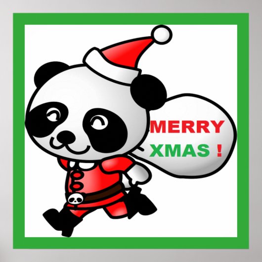 POSTER PANDA BEAR PÈRE NOËL (Devant)