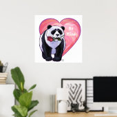 Poster Panda Bear Saint Valentin (Bureau à domicile)