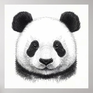 Poster Panda Bear Wild Nature Animal Illustration Art