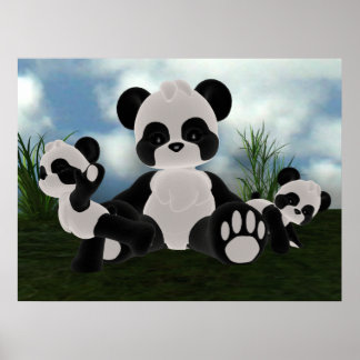 Poster Panda Bearz Sunny Day