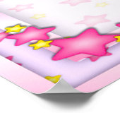 Poster Panda bébé rose personnalisable Nom de chambre Pos (Coin)