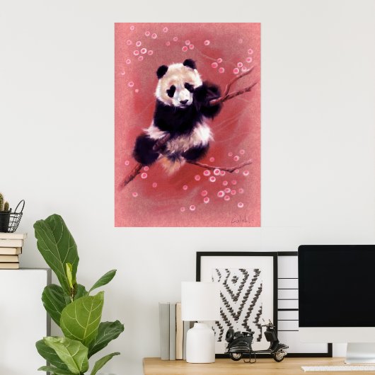 Poster Panda Blossom (Bureau à domicile)