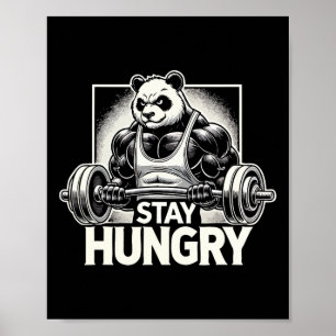 Poster Panda - Bodybuilding Gymnase Fitness Mot