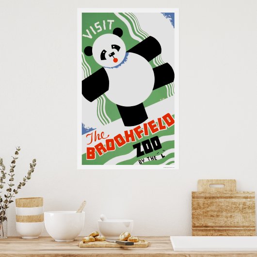 Poster Panda Brookfield Zoo 1938 WPA (Cuisine)