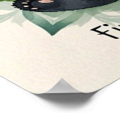Poster Panda Chubby assis dans une pose de lotus Zen (Coin)