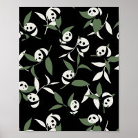 Panda Cute Jouer Jardin De Bambou
