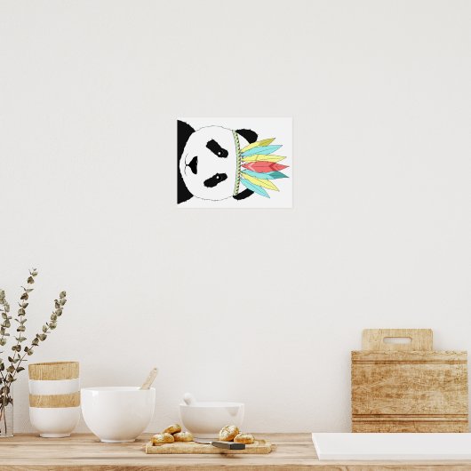 Poster Panda dans le style (Cuisine)