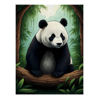 Panda dans une végétation luxuriante