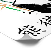 Poster Panda d'art chinois imprimé ours (Coin)