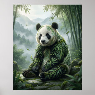 Poster Panda de bambou Sérénité