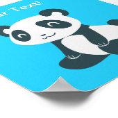 Poster Panda de dessin joyeux (Coin)
