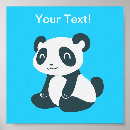 Poster Panda de dessin joyeux (Devant)
