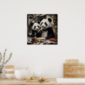POSTER PANDA ET SON (Cuisine)