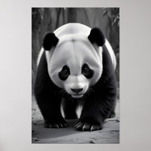 Poster Panda faune majestueuse nature vie Art papier pein