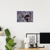 Poster Panda géant debout sur un arbre, Wolong, Sichuan, (Bureau à domicile)