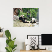 Poster Panda géant et Bambou (Bureau à domicile)