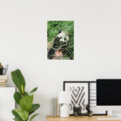 Poster Panda Géant Se Cache Dans L'Herbe (Bureau à domicile)