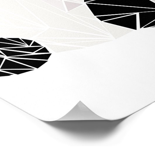 Poster Panda géométrique (Coin)