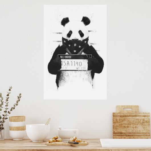 Poster Panda incorrecte (Cuisine)