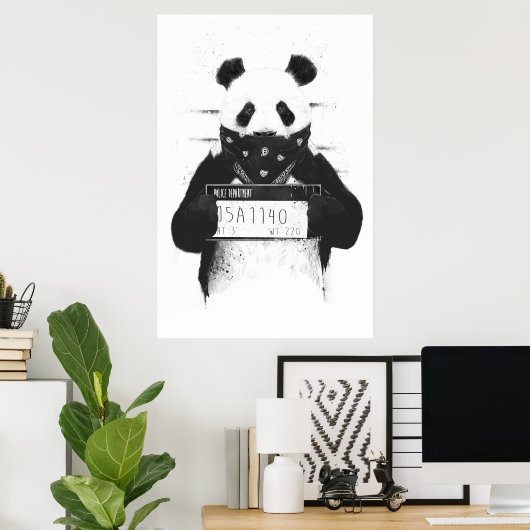 Poster Panda incorrecte (Bureau à domicile)