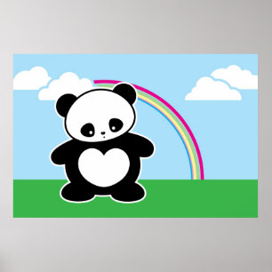 Poster Panda Kawaii