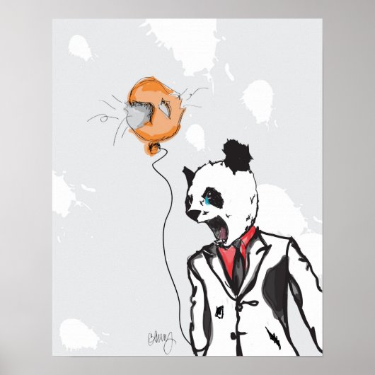 Poster Panda Mad 16 po x 20 po (Devant)