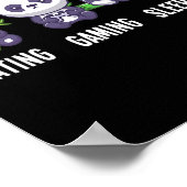 Poster Panda Manger Jeu Dormir Pour Jeu Multijoueur (Coin)